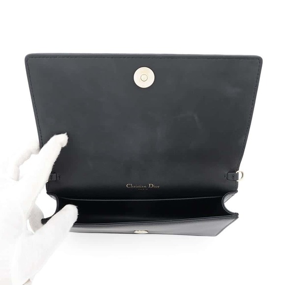 Christian Dior Chain Shoulder Bag Lady Dior Pouch Cannage Black - Picture 5 of 11